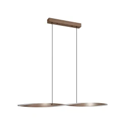 Lindby LED-riippuvalaisin Jaren, musta/ruskea, 100 cm, CCT