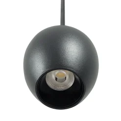 Lindby LED-riippuvalaisin Lumaro, musta,Ø6,2 cm,48V,himmennettävä