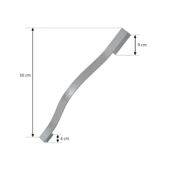 Lindby LED-seinävalaisin Alvon, hopea, korkeus 50 cm, metalli