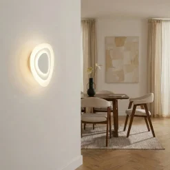 Lindby LED-seinävalaisin Delar, valkoinen, 25 x 25 cm, himmennettävä