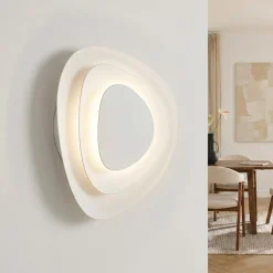 Lindby LED-seinävalaisin Delar, valkoinen, 25 x 25 cm, himmennettävä