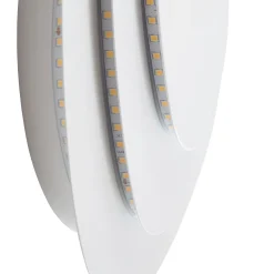 Lindby LED-seinävalaisin Delar, valkoinen, 25 x 25 cm, himmennettävä