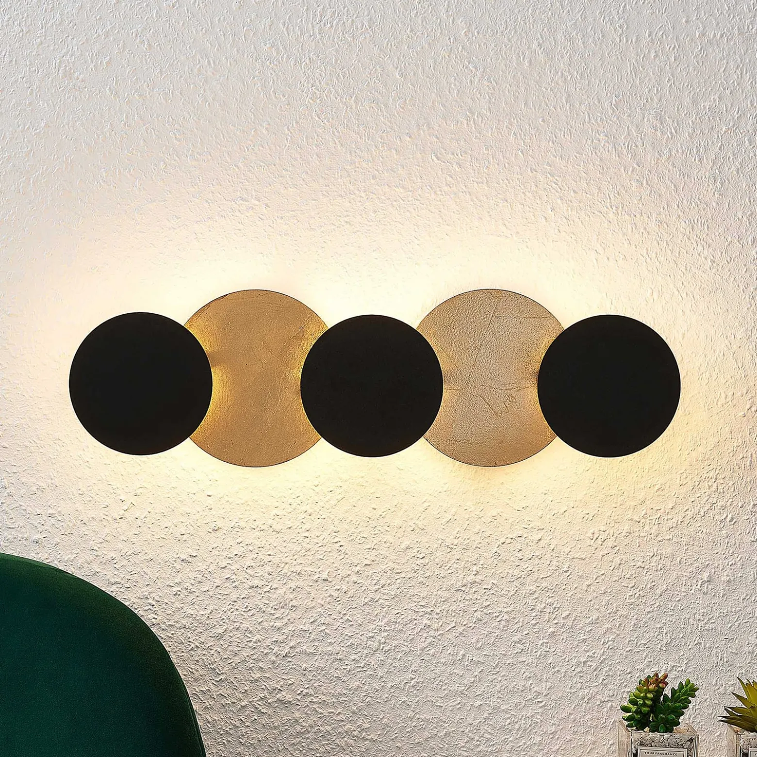 Lindby LED-seinävalaisin Grazyna, 52 cm, 5 valoa, säädettävä