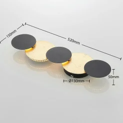 Lindby LED-seinävalaisin Grazyna, 52 cm, 5 valoa, säädettävä