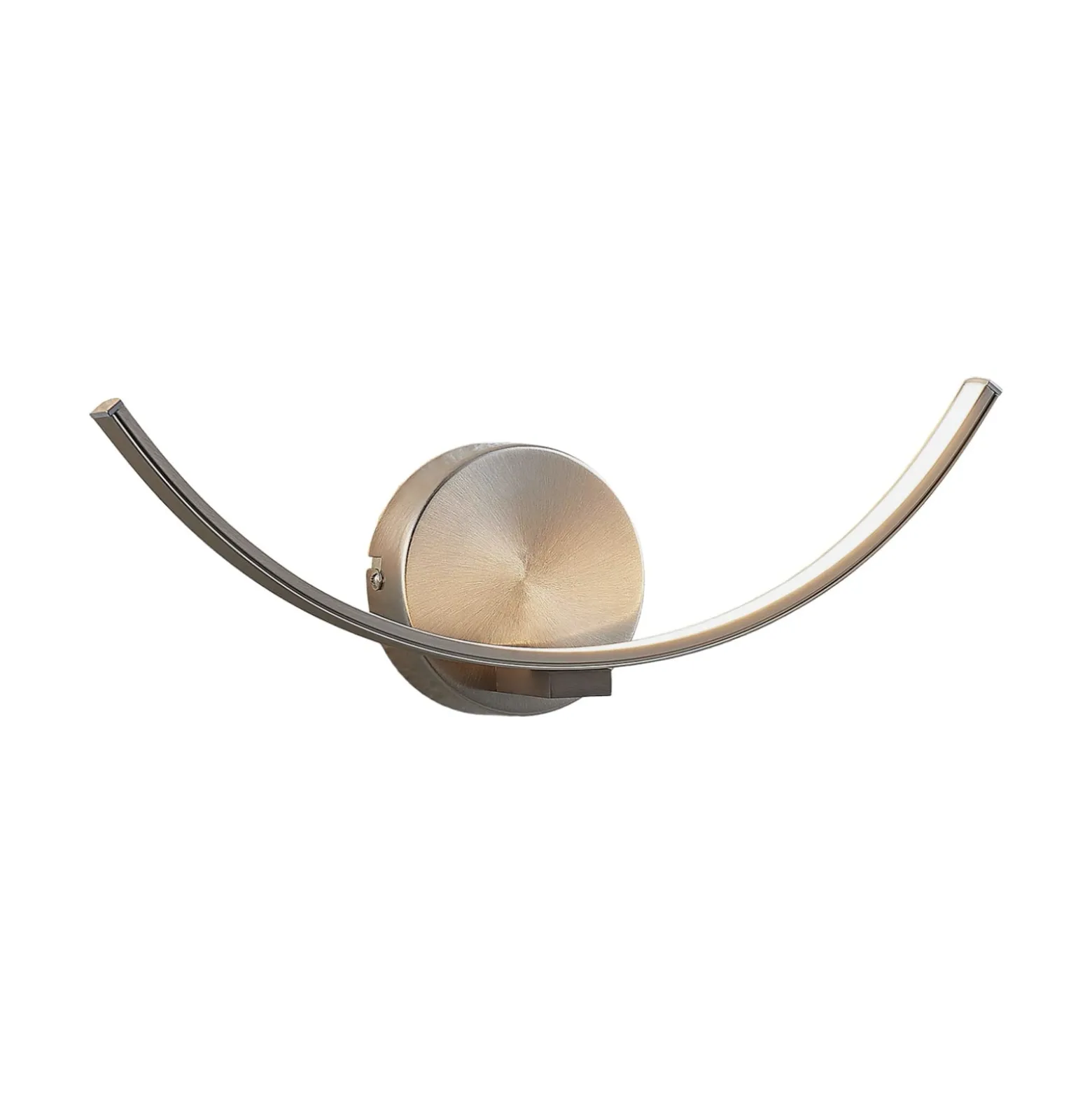 Lindby LED-seinävalaisin Iven, leveys 34 cm, nikkeli, 3000 K