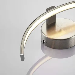 Lindby LED-seinävalaisin Iven, leveys 34 cm, nikkeli, 3000 K