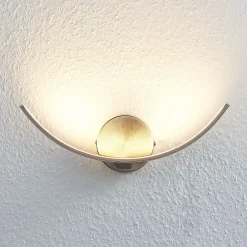 Lindby LED-seinävalaisin Iven, leveys 34 cm, nikkeli, 3000 K