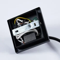 Lindby LED-seinävalaisin Mayar, musta, metalli, lukulamppu, 11cm