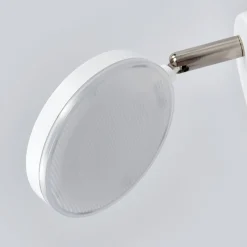 Lindby LED-seinävalaisin Milow, valkoinen, 9,6 cm korkea, kytkin