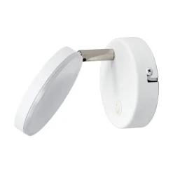 Lindby LED-seinävalaisin Milow, valkoinen, 9,6 cm korkea, kytkin