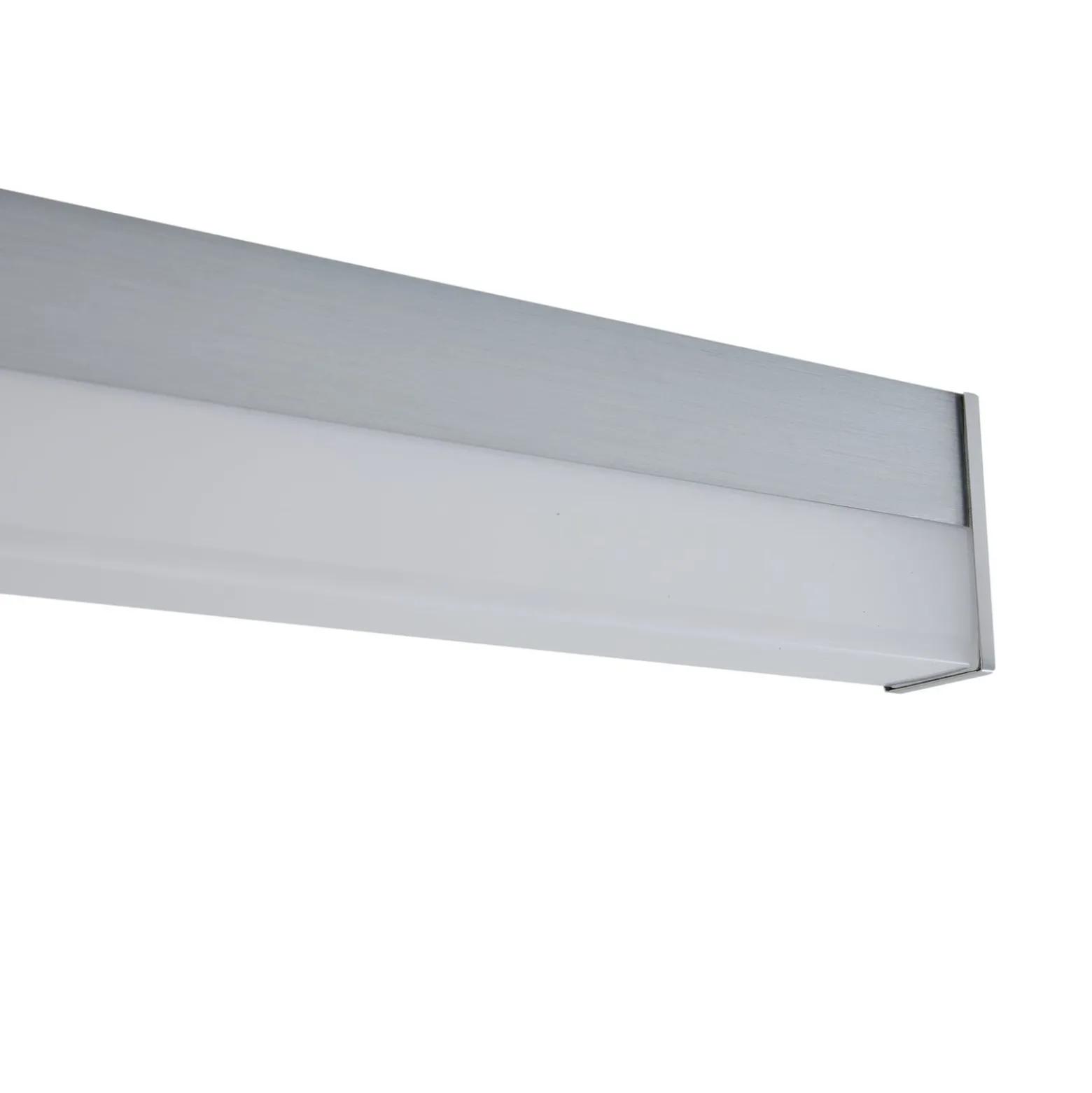 Lindby LED-seinävalaisin Philippa, kulmikas, 89 cm, alumiininvärinen, IP44