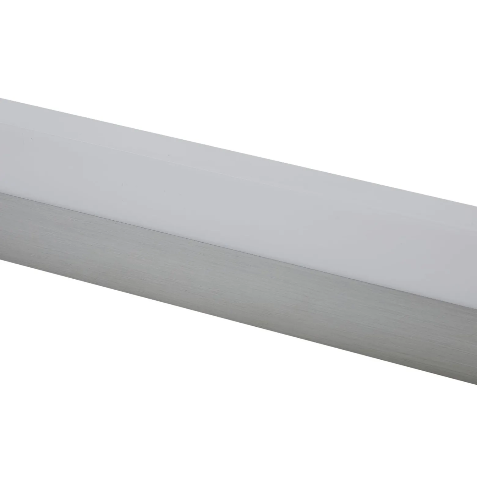 Lindby LED-seinävalaisin Philippa, kulmikas, 89 cm, alumiininvärinen, IP44