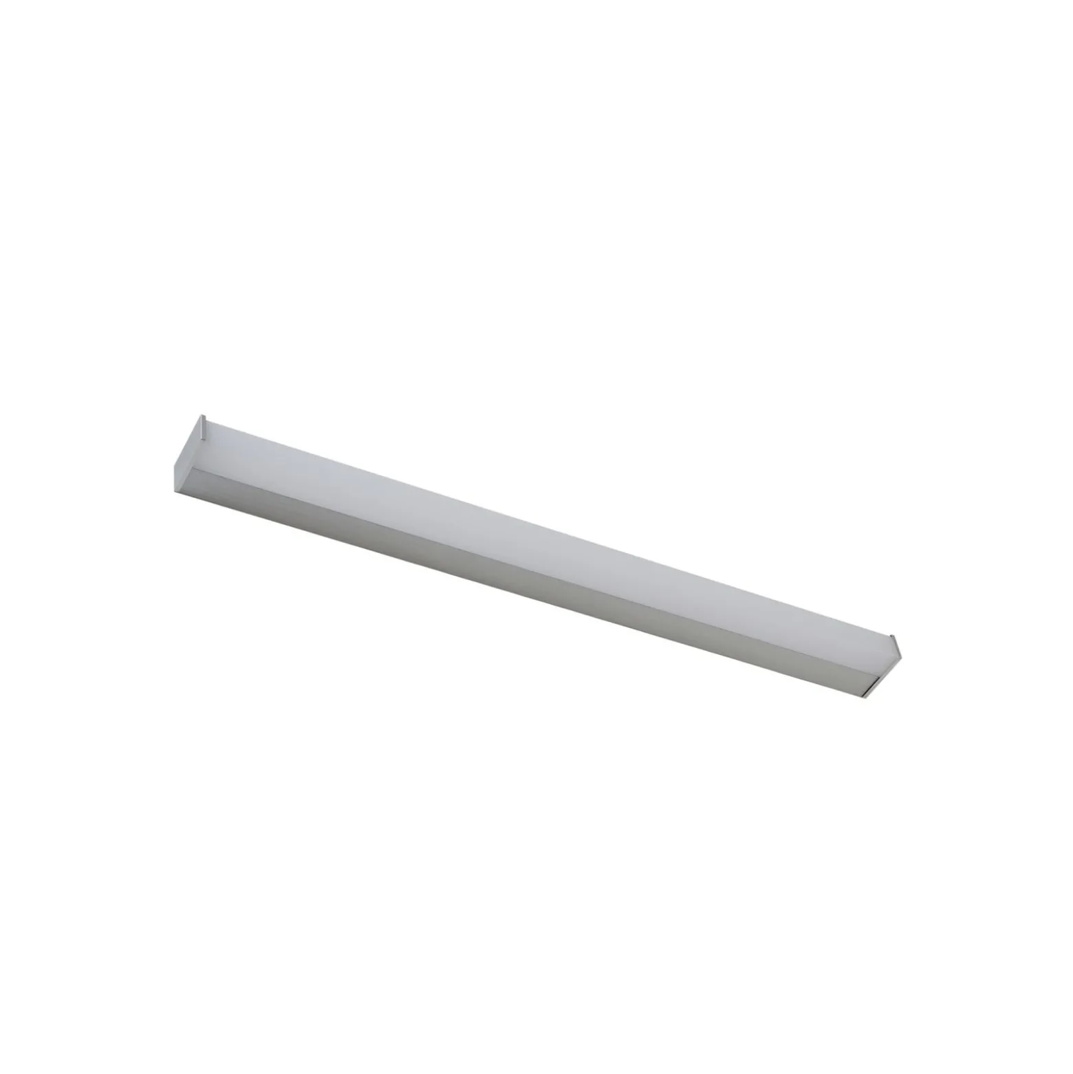 Lindby LED-seinävalaisin Philippa, kulmikas, 89 cm, alumiininvärinen, IP44