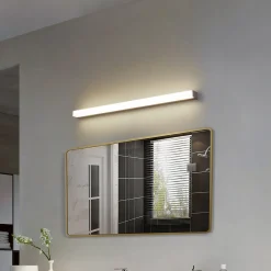 Lindby LED-seinävalaisin Philippa, kulmikas, 89 cm, alumiininvärinen, IP44