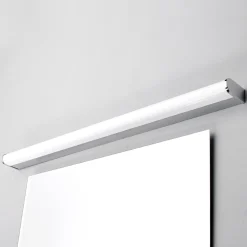 Lindby LED-seinävalaisin Philippa, pyöreä, 88cm, kromi, IP44