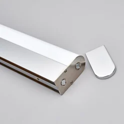 Lindby LED-seinävalaisin Philippa, pyöreä, 88cm, kromi, IP44