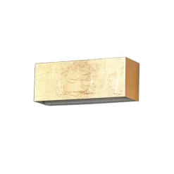 Lindby LED-seinävalaisin Quentin, 23cm leveä, kullanvärinen, metallia