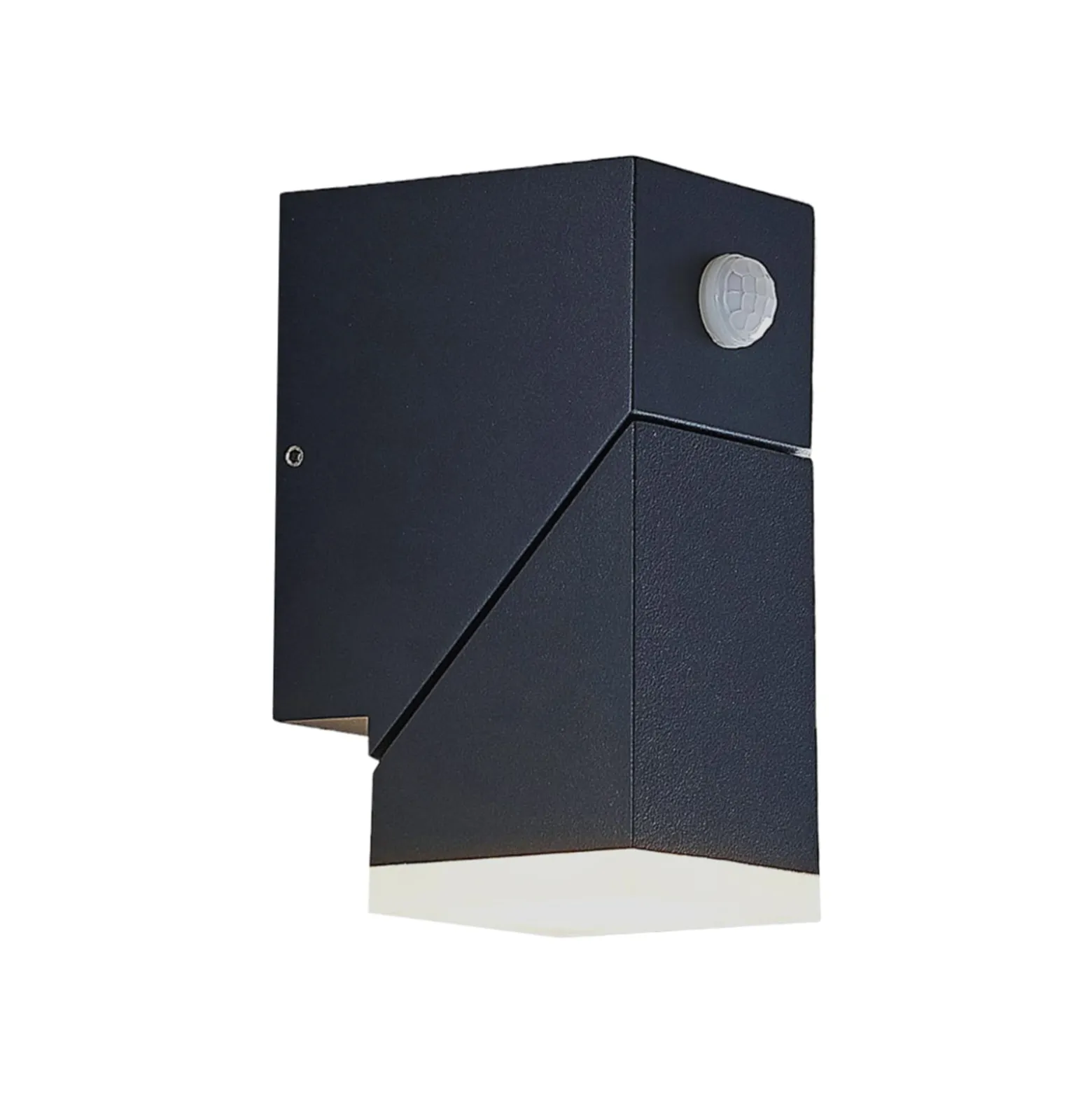 Lindby LED-seinävalaisin Sally, 15 cm, antrasiitti, IP54, anturi