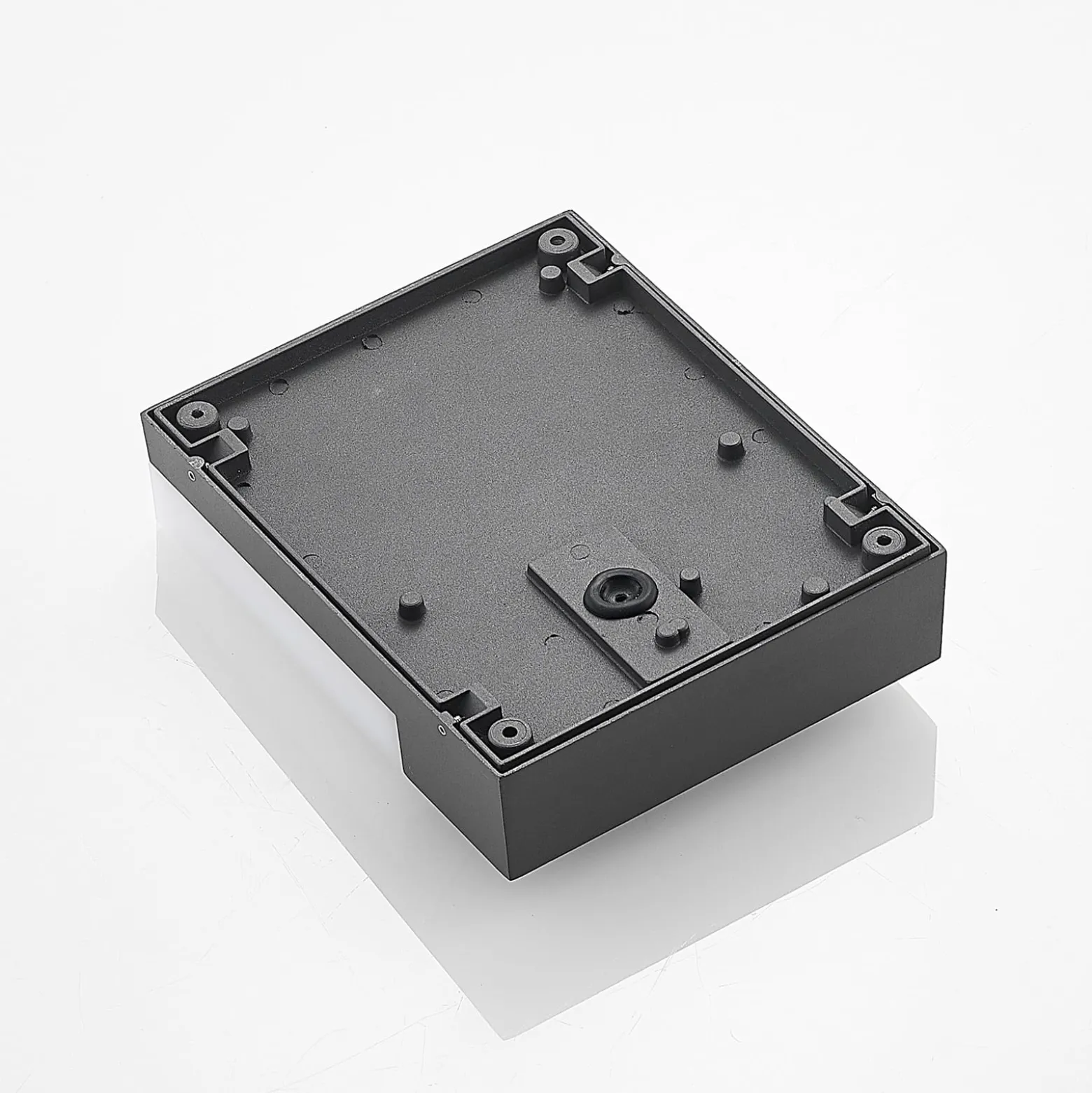 Lindby LED-seinävalaisin Vanira, antrasiitti, alumiini, anturi, IP54