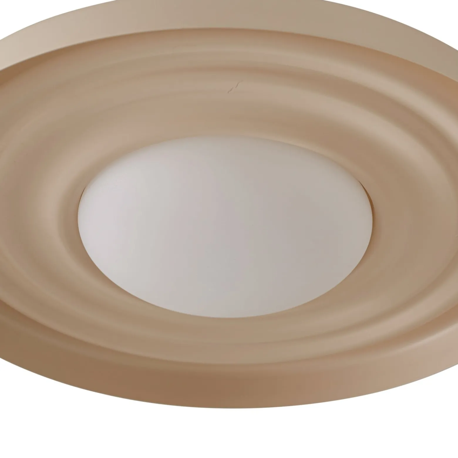 Lindby LED-seinävalaisin Waves, beige, Ø 43 cm, metalli