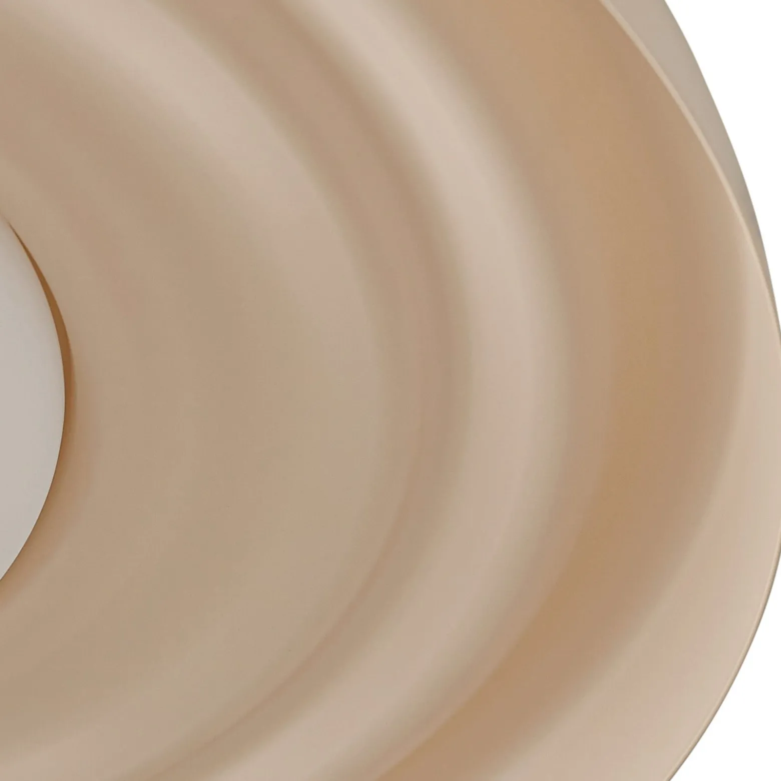 Lindby LED-seinävalaisin Waves, beige, Ø 43 cm, metalli