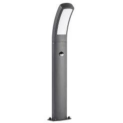 Lindby LED-sokkelivalaisin Moshe, 60 cm, antrasiitti, tunnistin