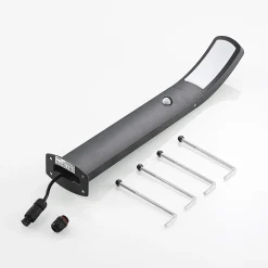 Lindby LED-sokkelivalaisin Moshe, 60 cm, antrasiitti, tunnistin