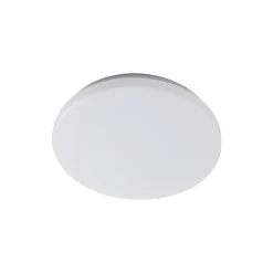 Lindby LED-ulkokattovalaisin Doki, 26 cm, valkoinen, muovi