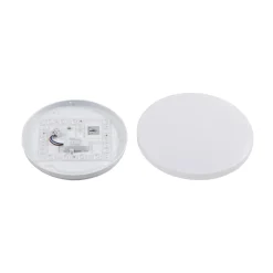 Lindby LED-ulkokattovalaisin Doki, 26 cm, valkoinen, muovi