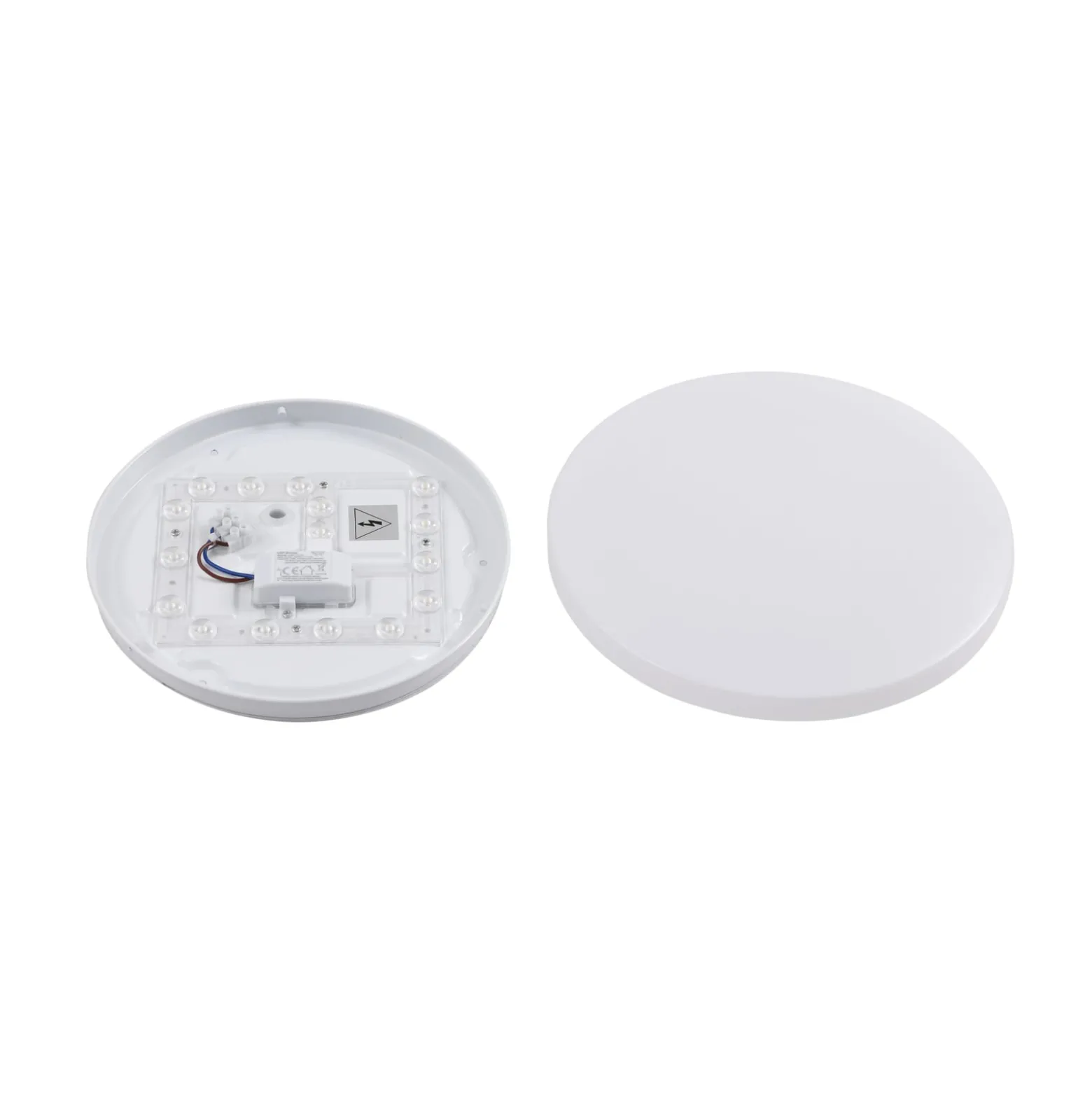 Lindby LED-ulkokattovalaisin Doki, 26 cm, valkoinen, muovi