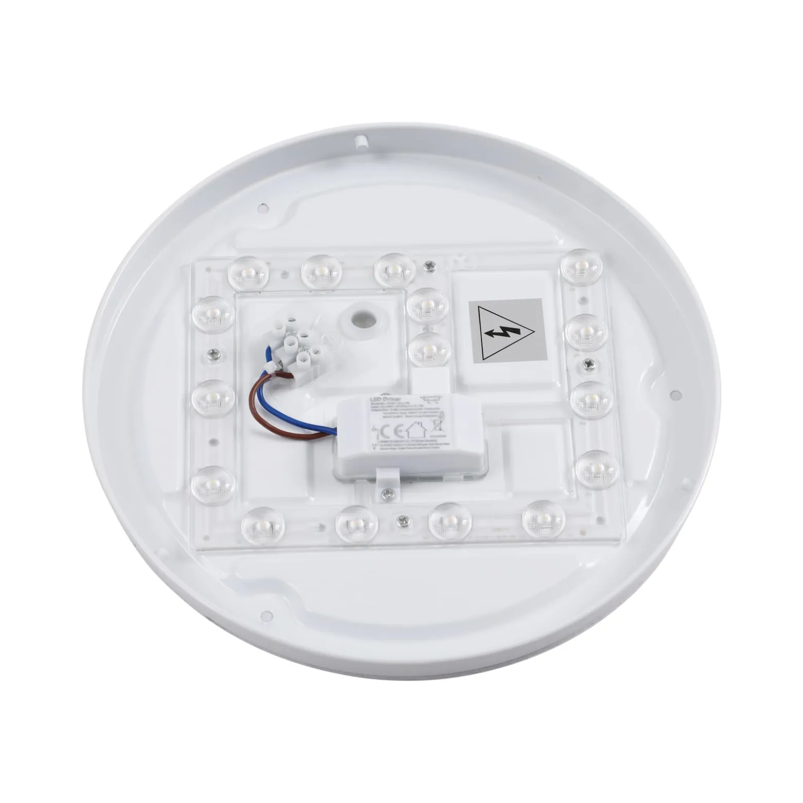 Lindby LED-ulkokattovalaisin Doki, 26 cm, valkoinen, muovi
