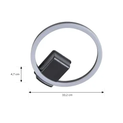 Lindby LED-ulkokattovalaisin Finian, Ø 31 cm, CCT, himmennettävä
