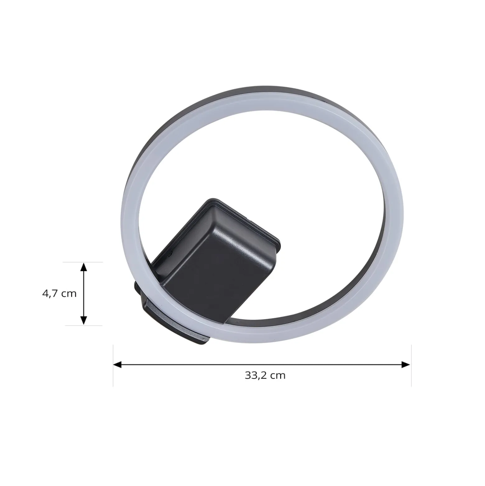 Lindby LED-ulkokattovalaisin Finian, Ø 31 cm, CCT, himmennettävä