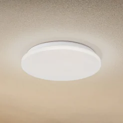 Lindby LED-ulkokattovalaisin Kirkola, 3000 K, halkaisija 34 cm, valkoinen