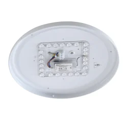 Lindby LED-ulkokattovalaisin Kirkola, 3000 K, halkaisija 34 cm, valkoinen