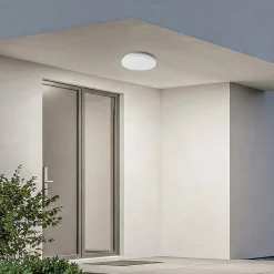 Lindby LED-ulkokattovalaisin Kirkola, 3000 K, halkaisija 26 cm, valkoinen