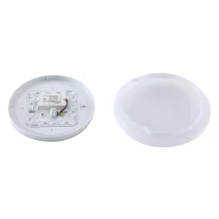 Lindby LED-ulkokattovalaisin Kirkola, 3000 K, halkaisija 26 cm, valkoinen