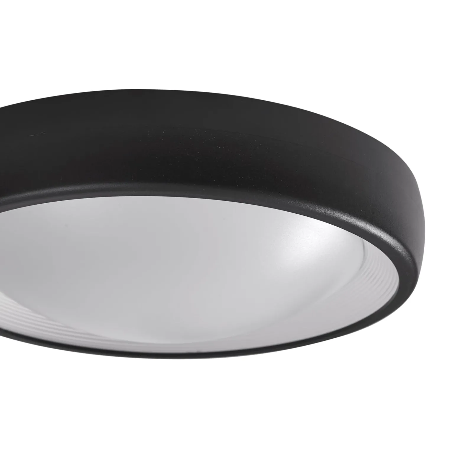 Lindby LED ulkokattovalaisin Niniel, musta, Ø 25 cm