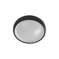 Lindby LED ulkokattovalaisin Niniel, musta, Ø 25 cm