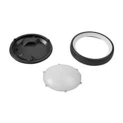 Lindby LED ulkokattovalaisin Niniel, musta, Ø 25 cm