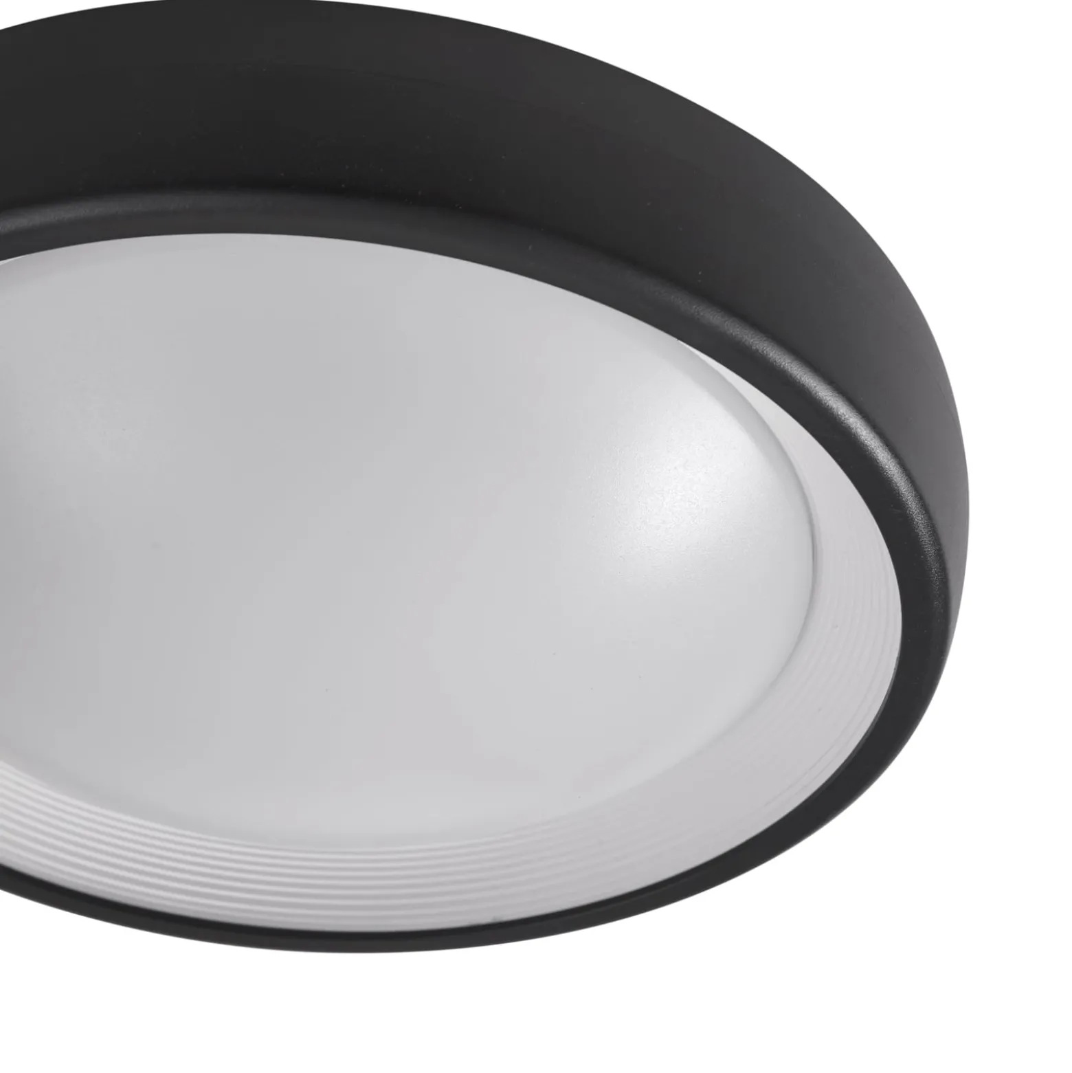Lindby LED ulkokattovalaisin Niniel, musta, Ø 25 cm