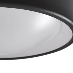 Lindby LED ulkokattovalaisin Niniel, musta, Ø 25 cm