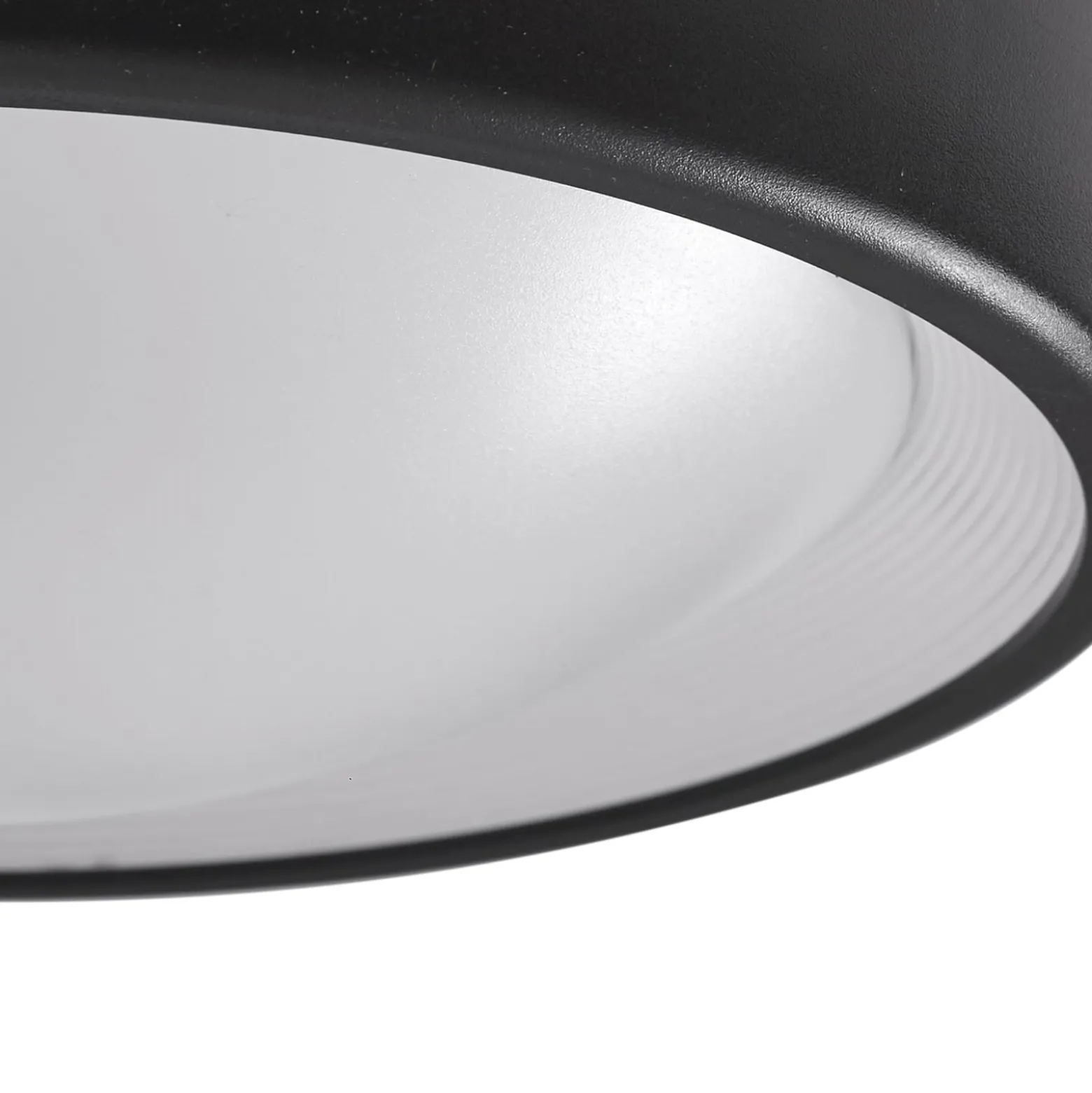 Lindby LED ulkokattovalaisin Niniel, musta, Ø 25 cm