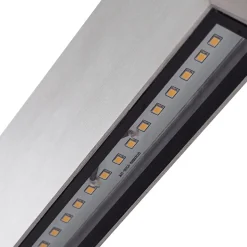 Lindby LED-ulkoseinälamppu Jarte, hopea, metalli, 17 cm, IP54