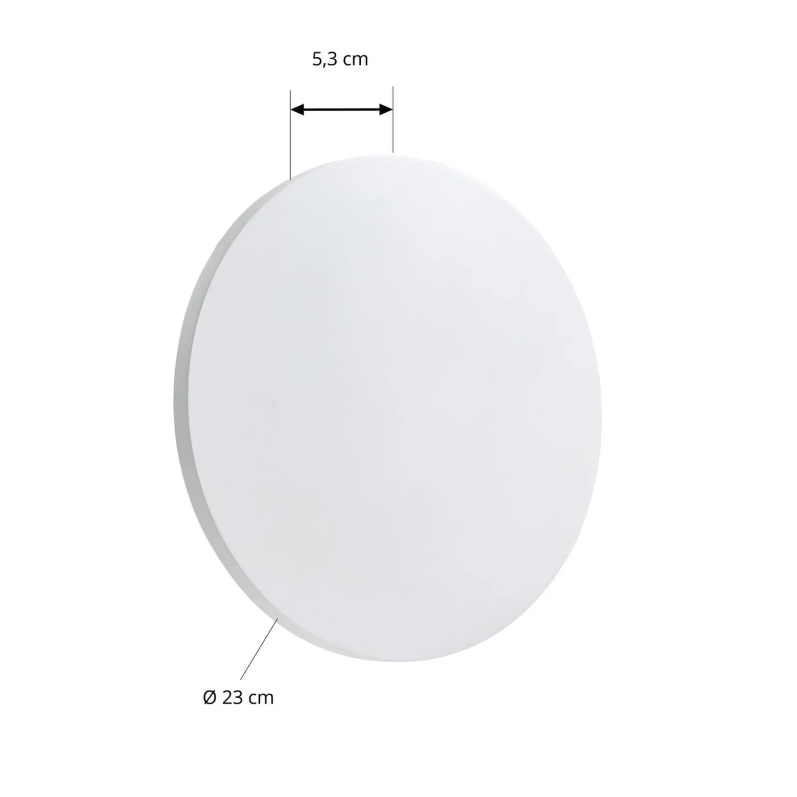 Lindby LED-ulkoseinälamppu Selinel, valkoinen, Ø 23 cm, talonumero