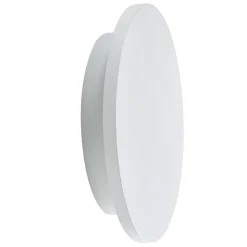 Lindby LED-ulkoseinälamppu Selinel, valkoinen, Ø 23 cm, talonumero