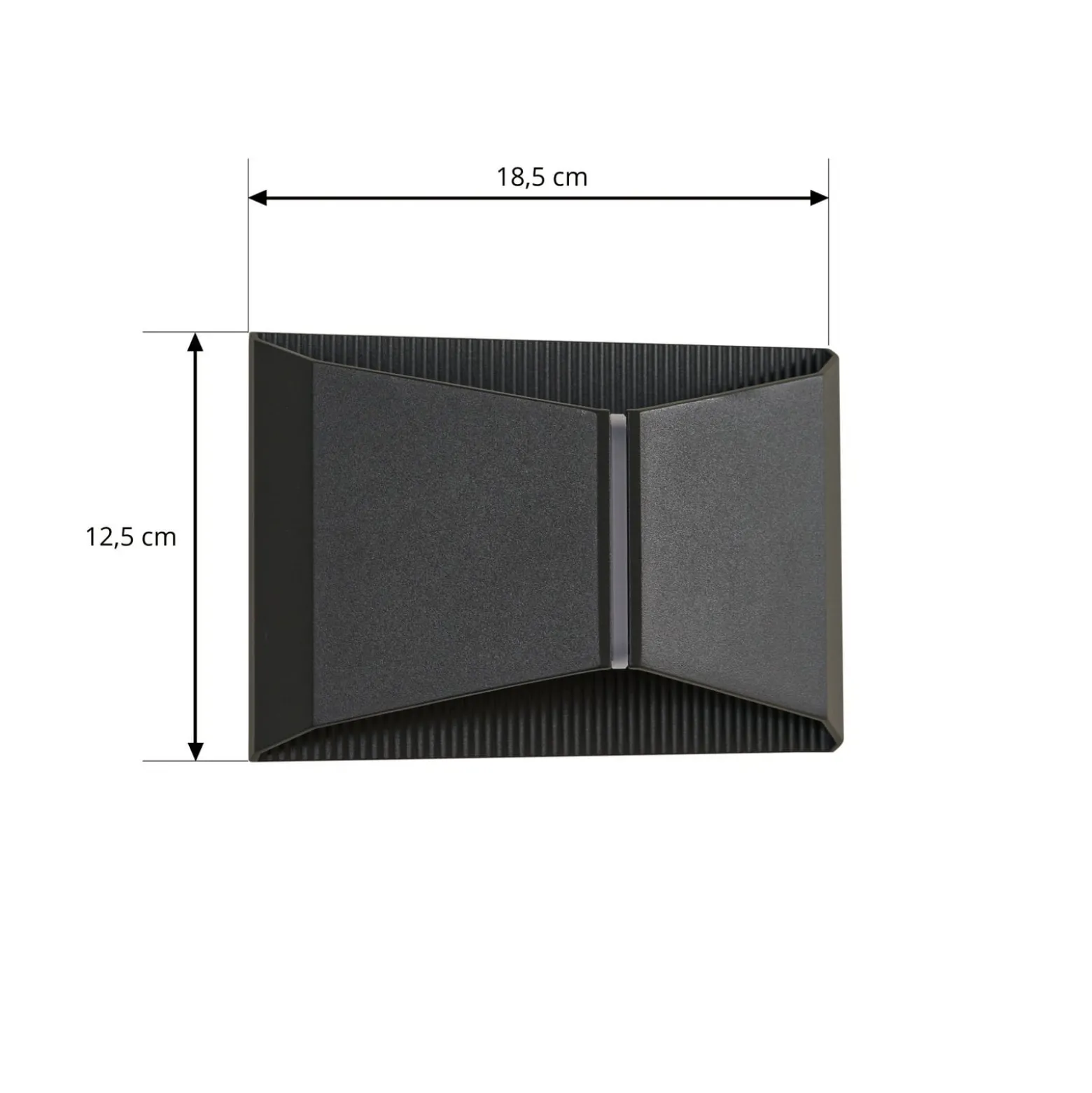 Lindby LED-ulkoseinävalaisin Anlira, musta, Up & down, IP65