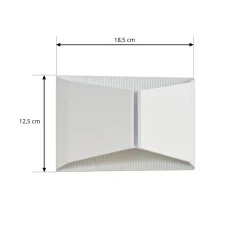 Lindby LED-ulkoseinävalaisin Anlira, valkoinen, Up & down, IP65
