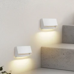 Lindby LED-ulkoseinävalaisin Appeso, leveys 16 cm, 2 kpl:n sarja