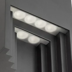 Lindby LED-ulkoseinävalaisin Aurali, 1-lamppuinen, musta, IP65